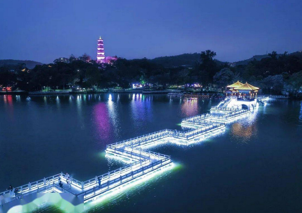 Huizhou West Lake night scenery